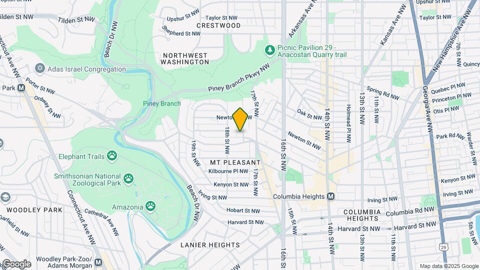 3314 Mt Pleasant St NW Map and Location Details