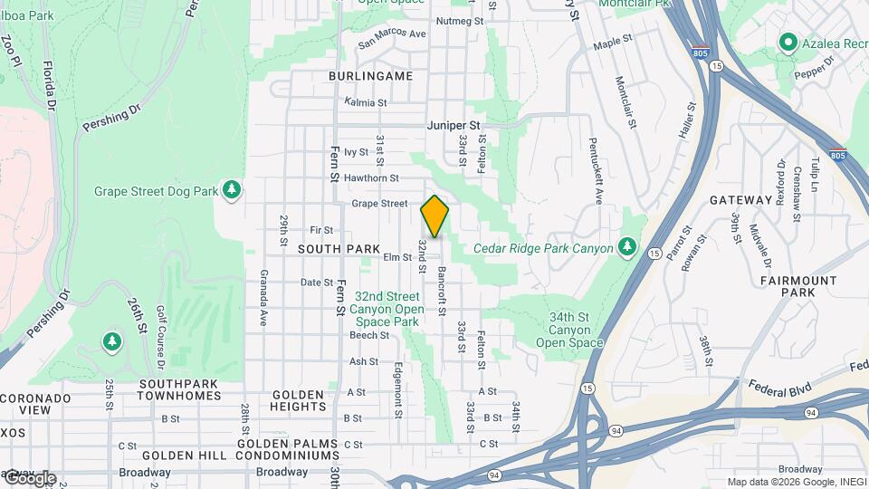 1820 Bancroft St Map and Location Details