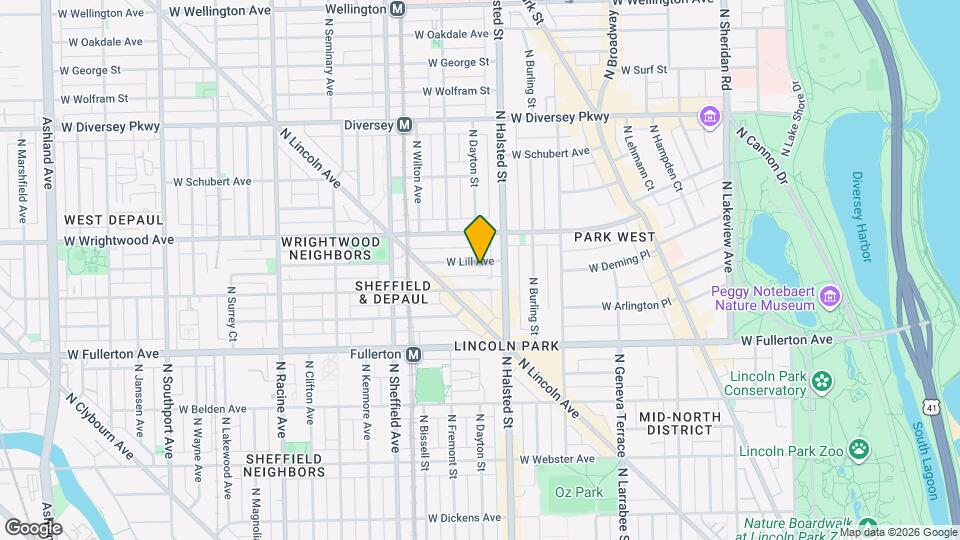 823 W Lill Ave, Unit 2W Map and Location Details