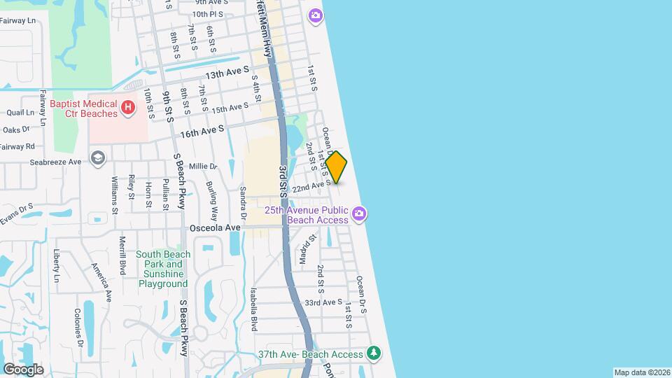 2224 Ocean Dr S Map and Location Details