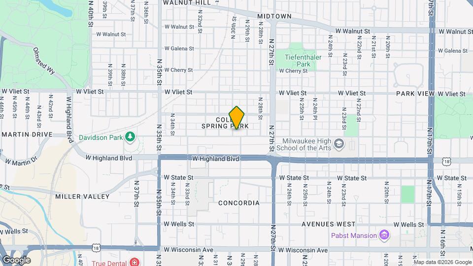 2928 W Juneau Ave Mapa y Detalles de la Ubicación
