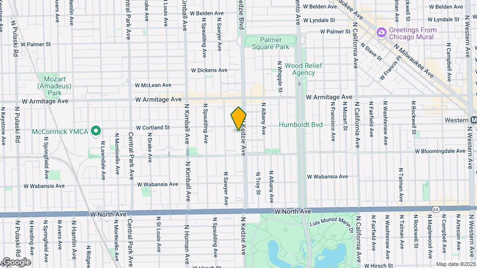 1842 N Kedzie Ave, Unit #2F Mapa y Detalles de la Ubicación