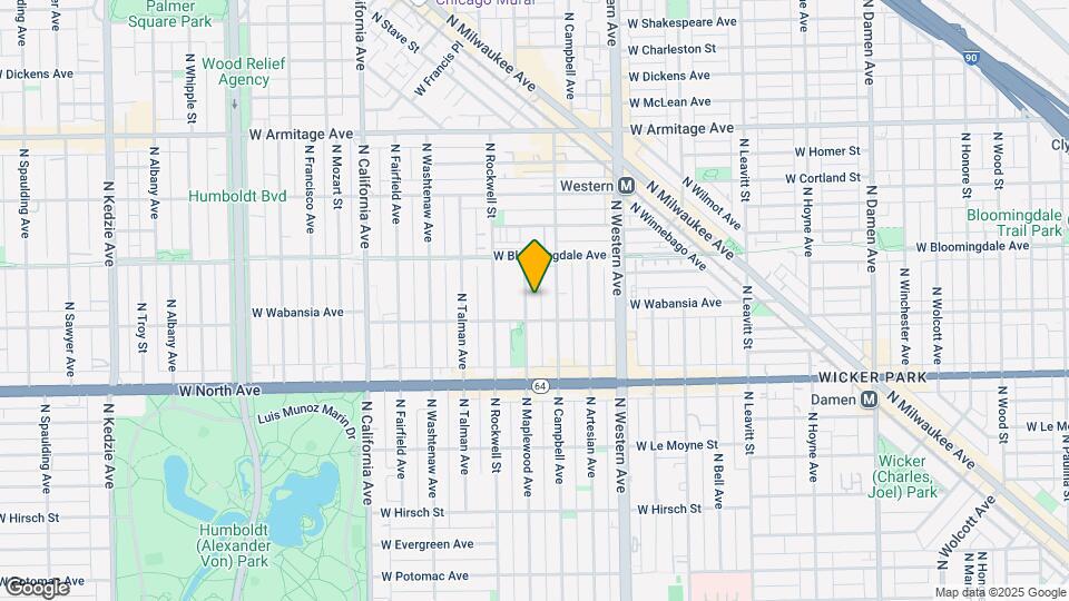 1719 N Maplewood Ave Map and Location Details