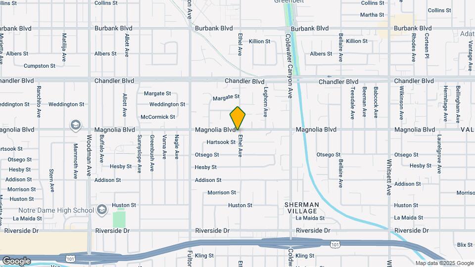 13104 Magnolia Blvd Map and Location Details