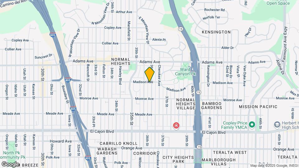 4586 36th St Map and Location Details