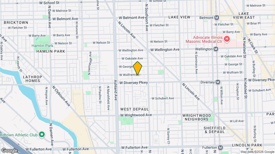 1441 W Wolfram St Map and Location Details