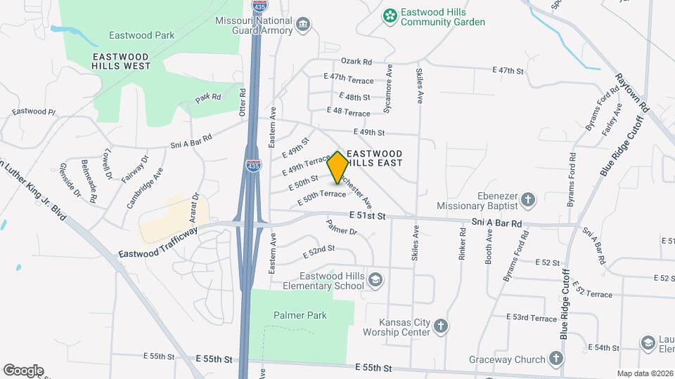 7704 E 50th Terrace Map and Location Details