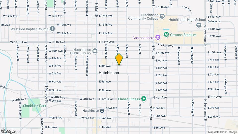 718 N Poplar St Map and Location Details
