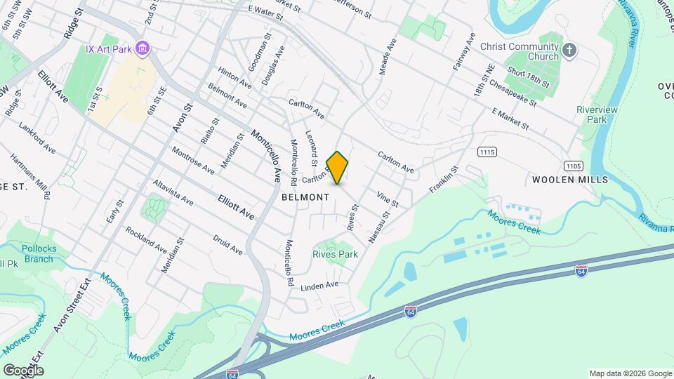 1308 Hampton St, Unit Downstairs B Map and Location Details