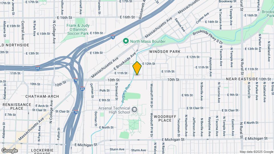 1532 E 10th St Map and Location Details
