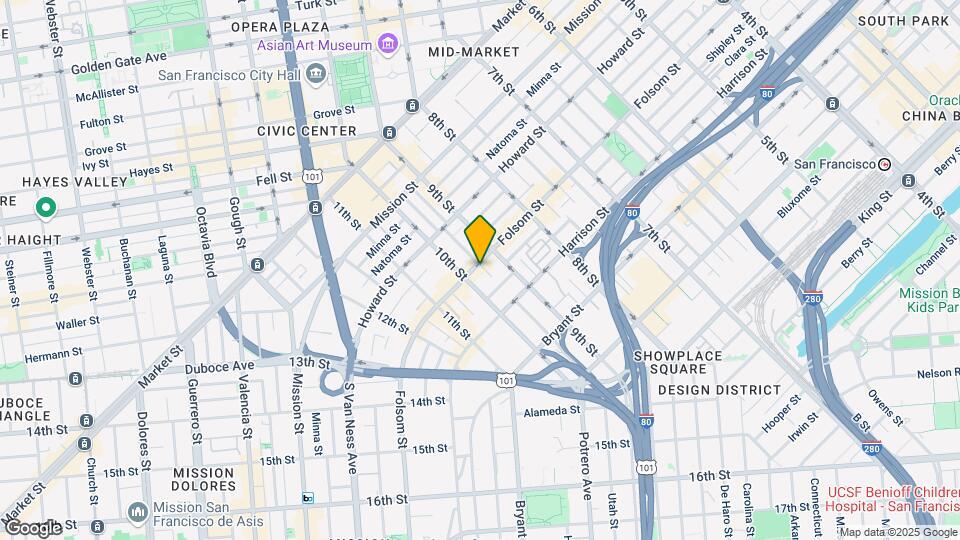 1353-1357 Folsom St Mapa y Detalles de la Ubicación