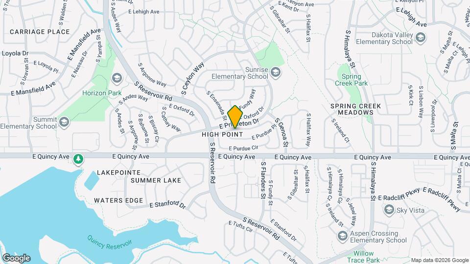 19452 E Princeton Pl Map and Location Details