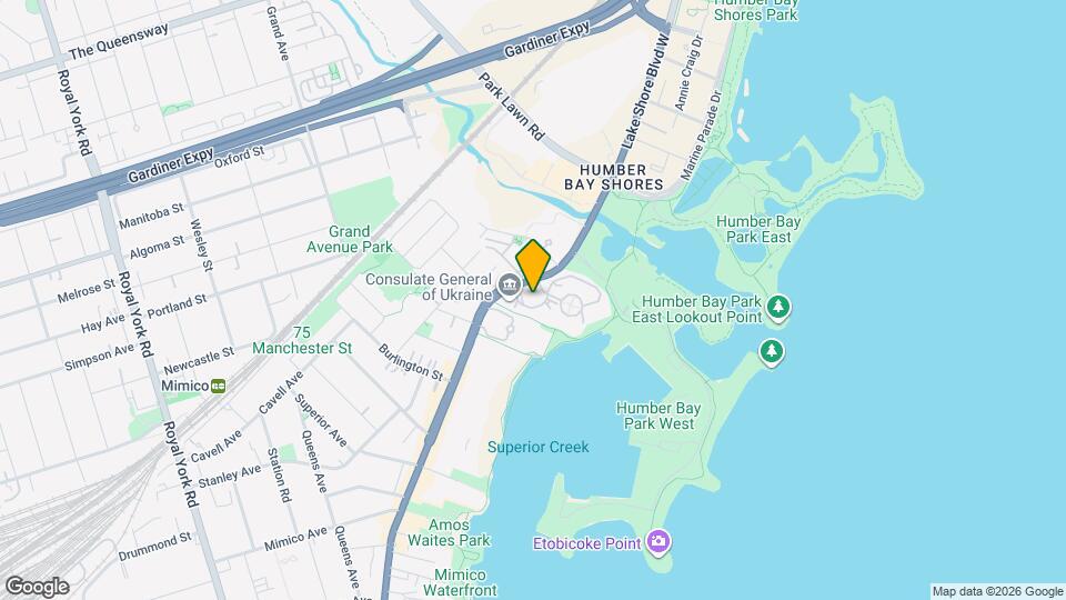 2269 Lake Shore Blvd W Map and Location Details