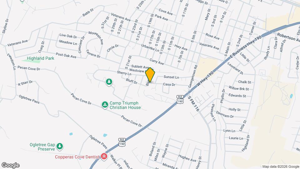 1501 Bluffdale St Map and Location Details