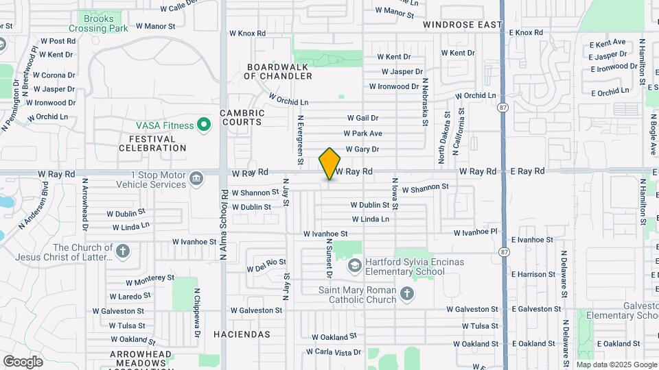 1095 S Sunset Dr Map and Location Details