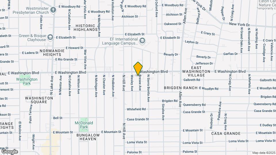 1285 Bresee Ave Mapa y Detalles de la Ubicación
