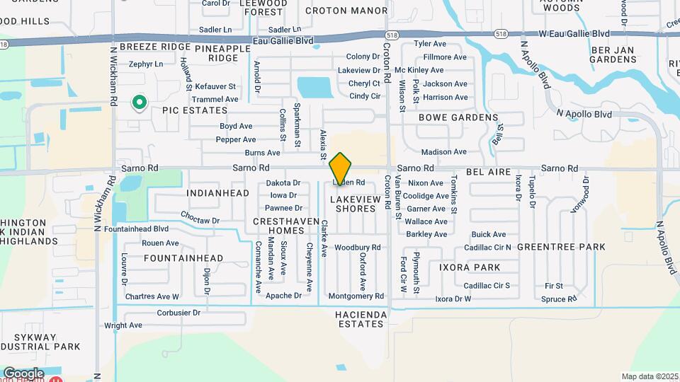 833 Cronin Ave Map and Location Details