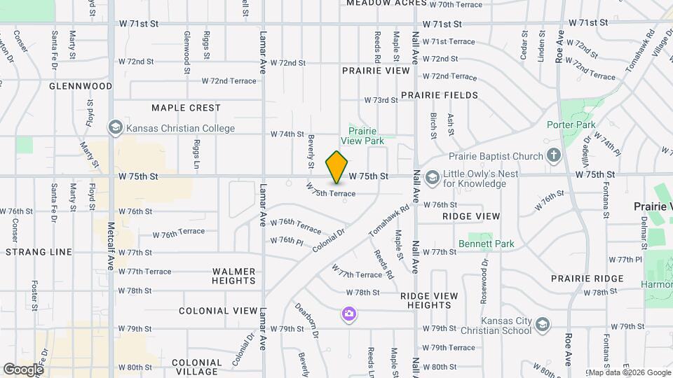 5906 W 75th Terrace Map and Location Details