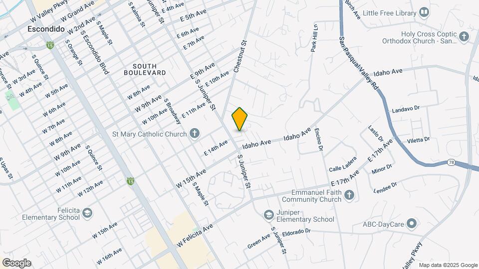 1426-1432 S Juniper St Map and Location Details