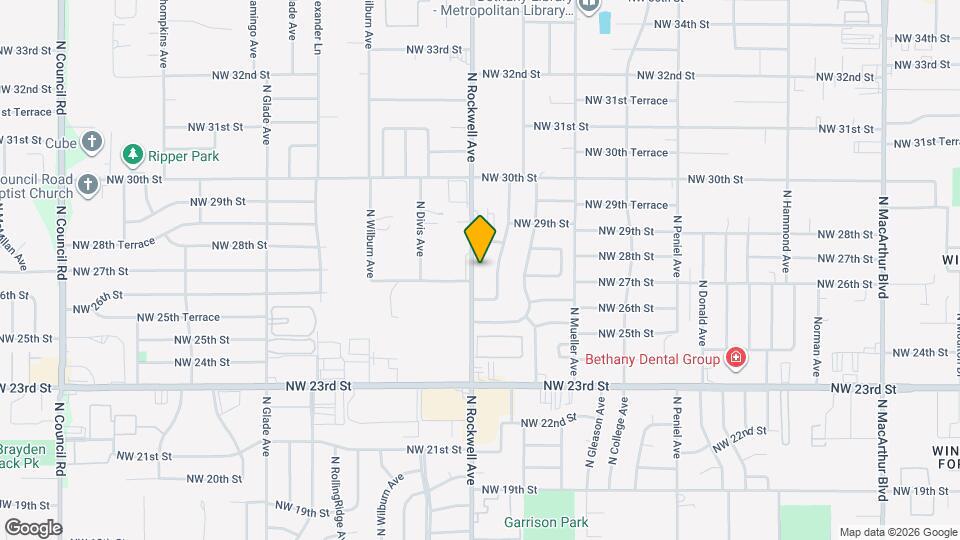 2800 N Rockwell Ave Map and Location Details
