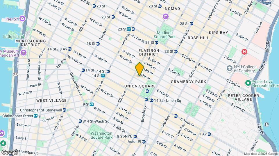 9 E 16th St Map and Location Details