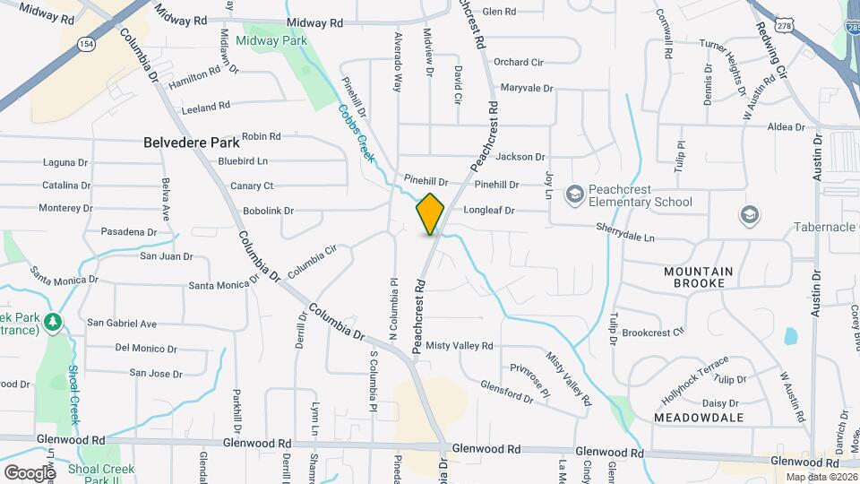 1601 Peachcrest Rd Map and Location Details