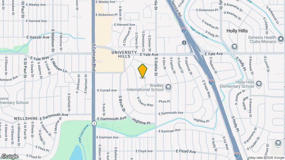 2949 S Dexter Way Map and Location Details