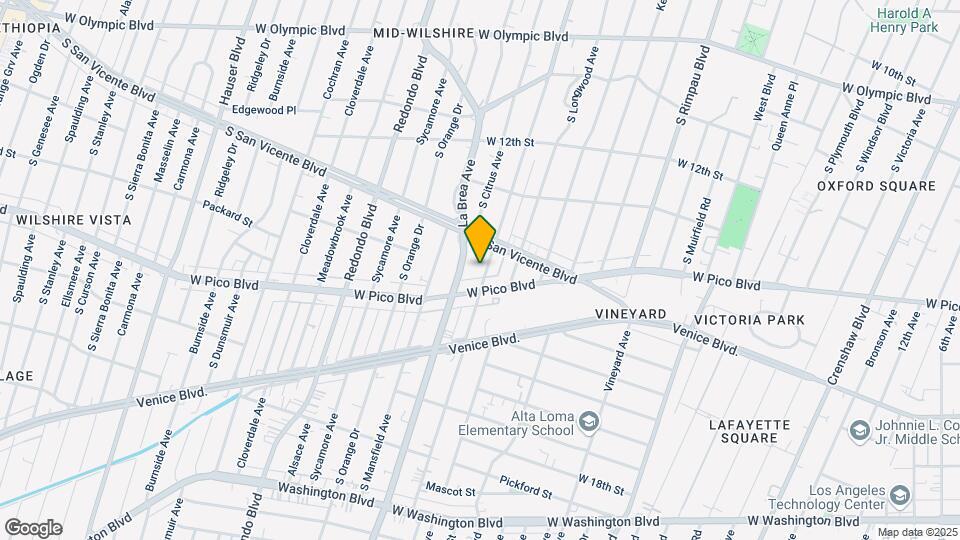 1333 S Highland Ave Map and Location Details