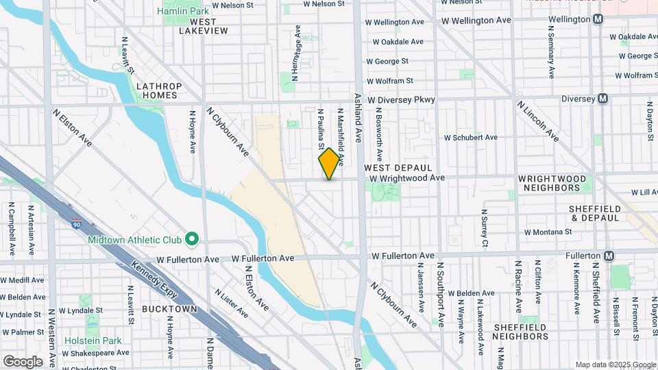 1651 W Wrightwood Ave Map and Location Details