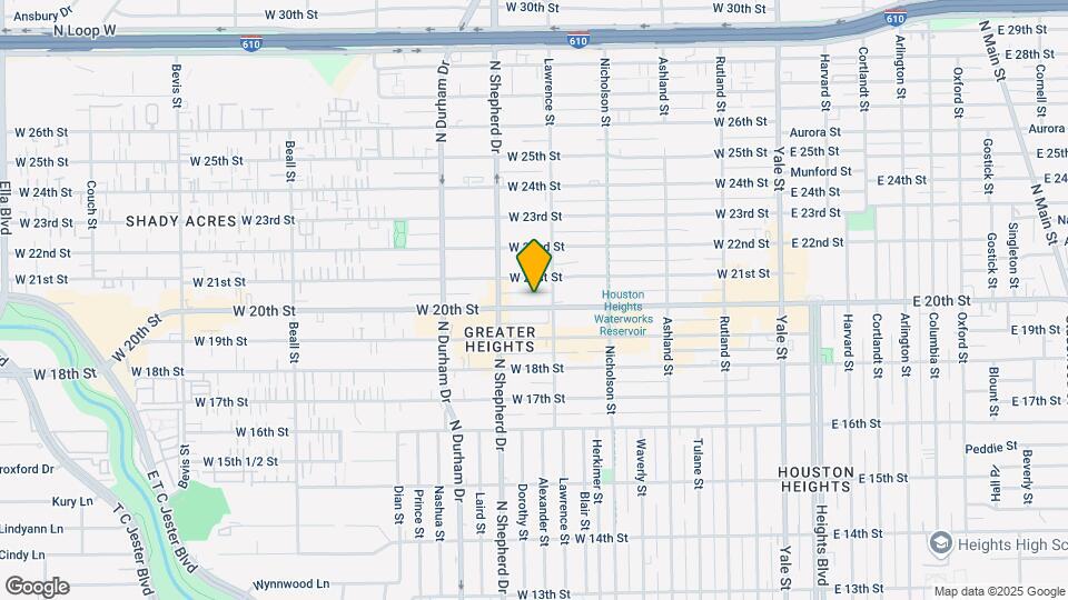 617 W 20th St Map and Location Details