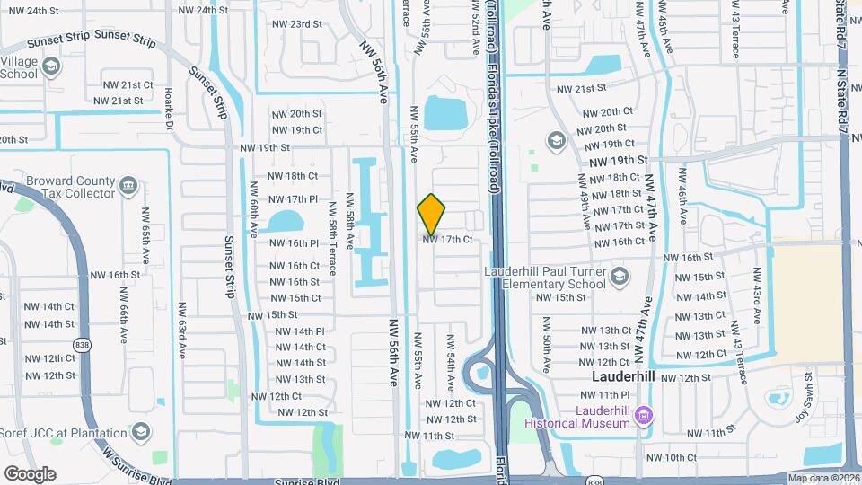 1725 NW 54th Ter, Unit JACK1 Map and Location Details