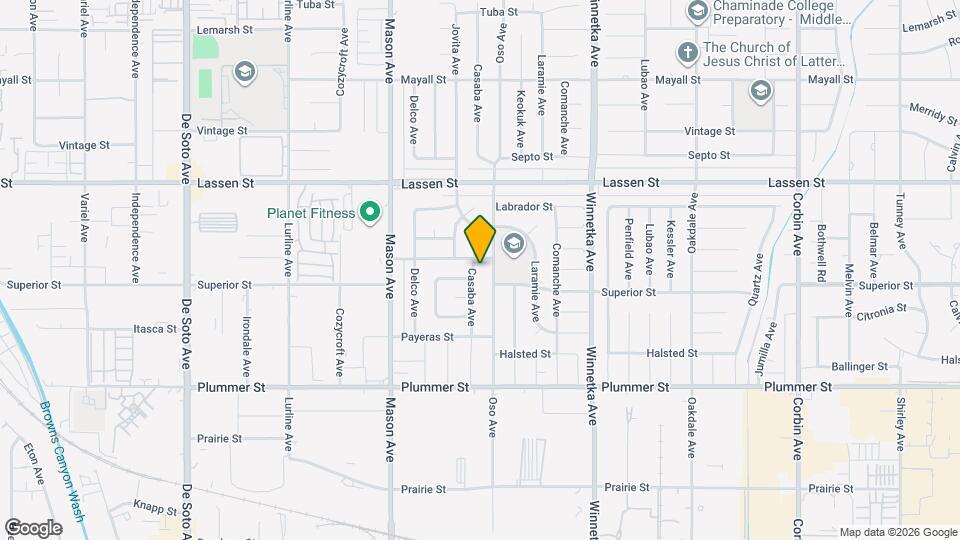 9716 Casaba Ave Map and Location Details