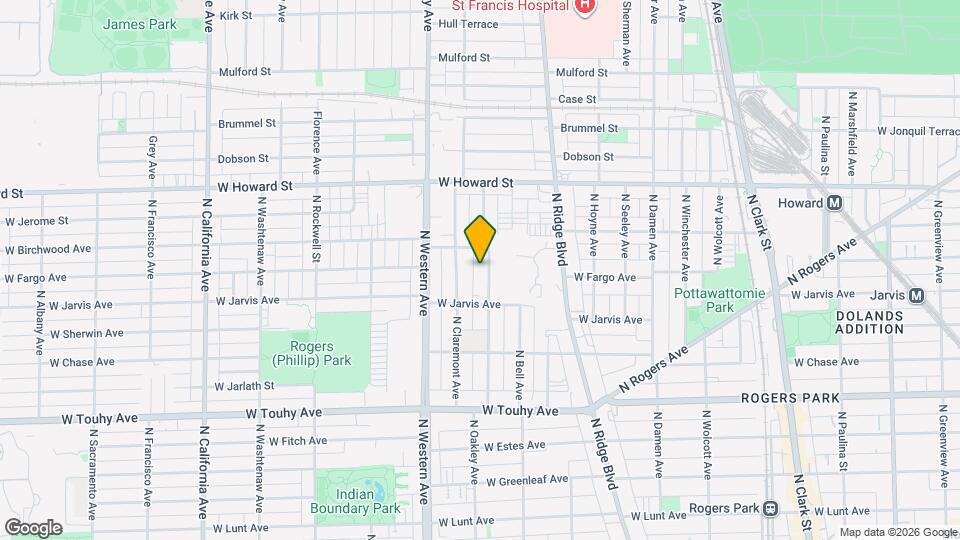 7434 N Oakley Ave Map and Location Details