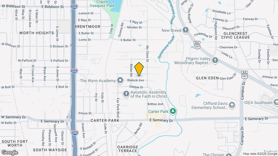 1225 Blalock Ave Mapa y Detalles de la Ubicación