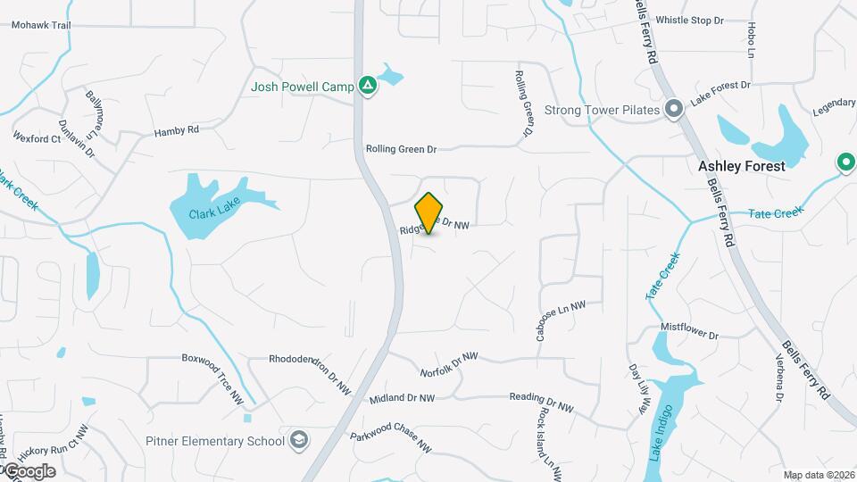 1212 Woodstream Cir NW Map and Location Details
