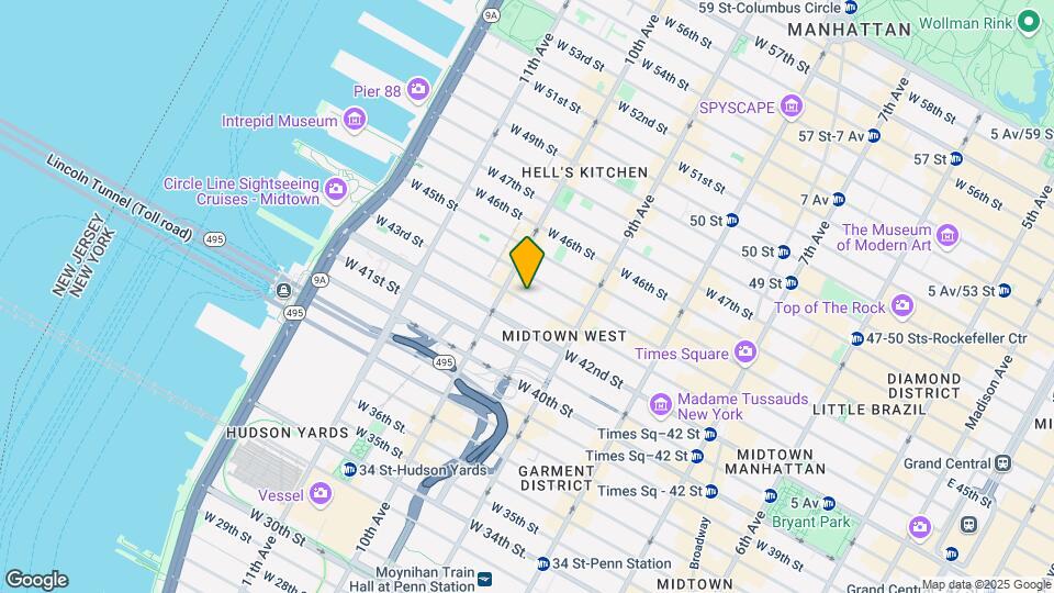 453 W 43rd St Map and Location Details