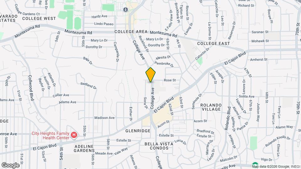 4774 College Ave Mapa y Detalles de la Ubicación