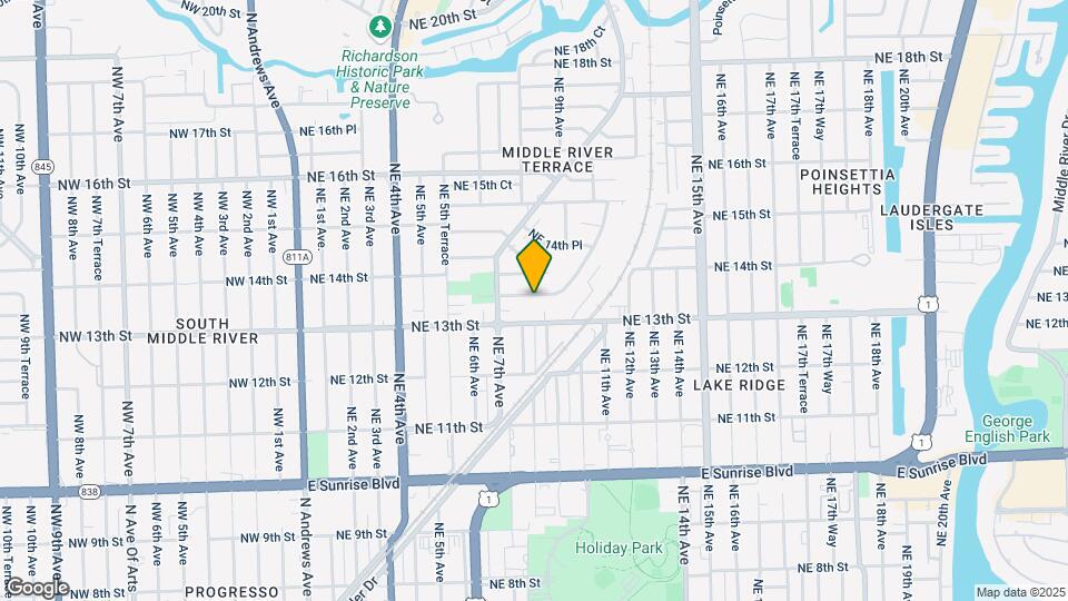 736 NE 13th Ct Map and Location Details