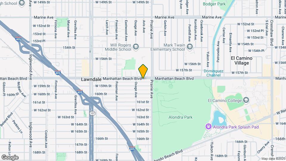 4028-4038 1/2 Manhattan Beach Blvd Map and Location Details