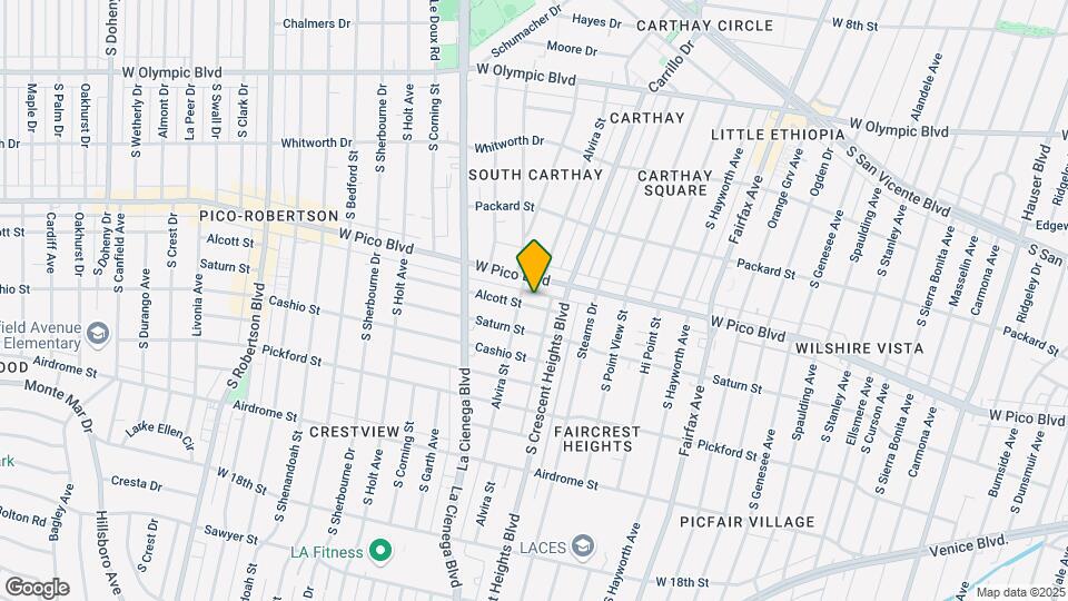 1211 S Crescent Heights Blvd Mapa y Detalles de la Ubicación