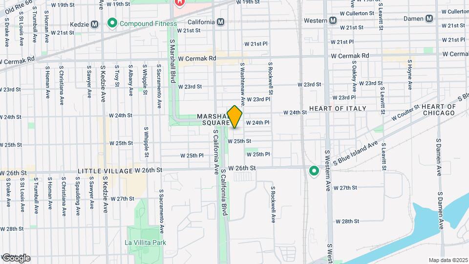 2721 W 24th Pl Map and Location Details