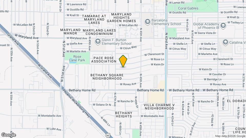 4623 W Keim Dr Mapa y Detalles de la Ubicación