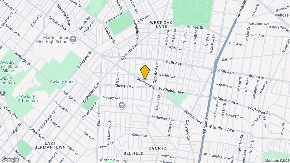 1943 Stenton Ave Map and Location Details