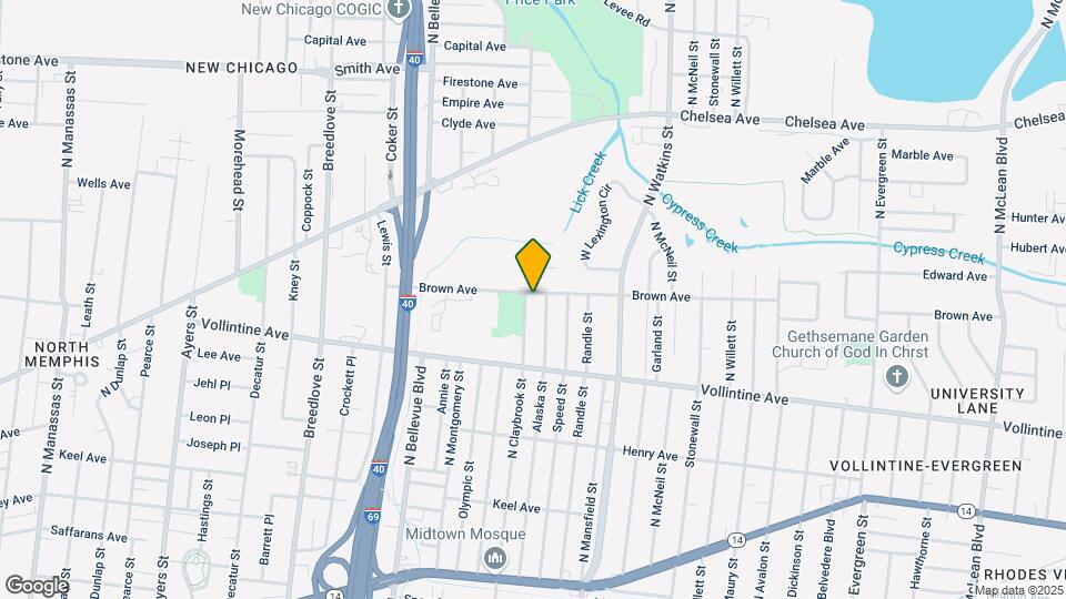 1038 N Claybrook St Map and Location Details