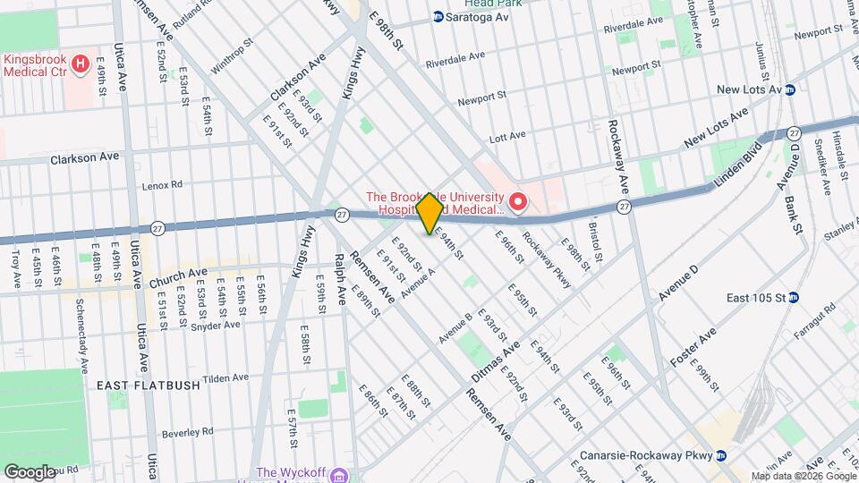 573 E 93rd St, Unit B2 Map and Location Details