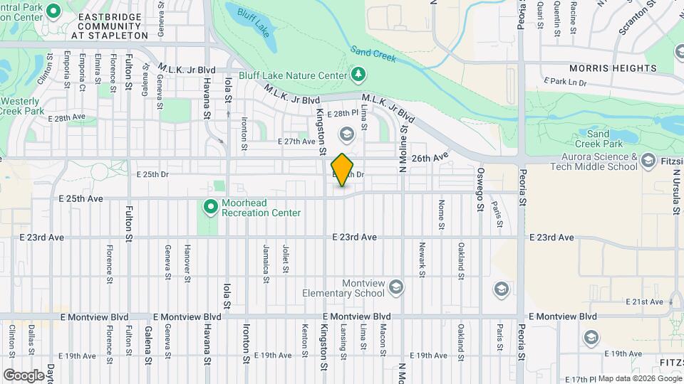 11185 E 25th Ave Mapa y Detalles de la Ubicación