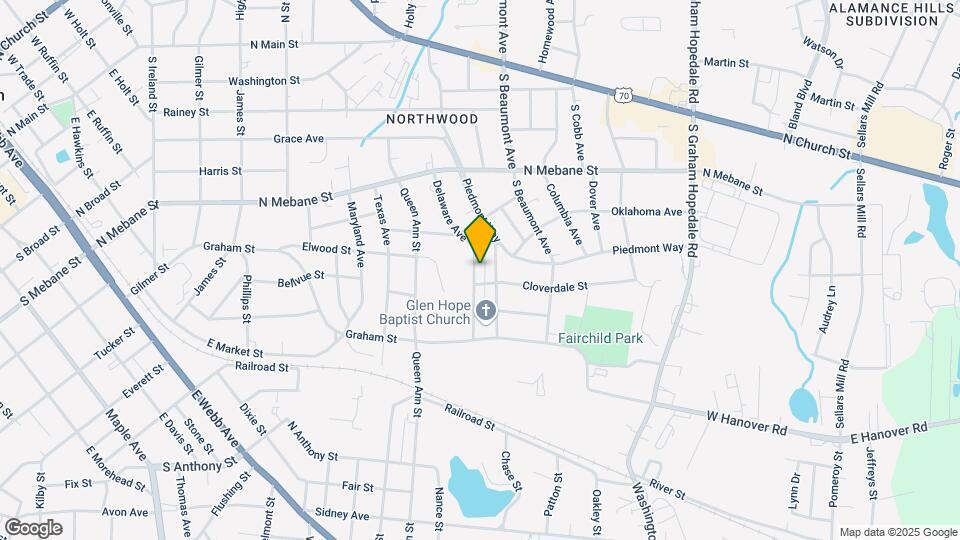 624 Delaware Ave Map and Location Details