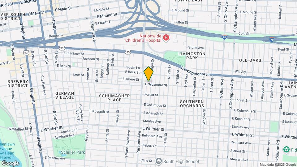 594 E Sycamore St, Unit 606 E. Sycamore Street Map and Location Details