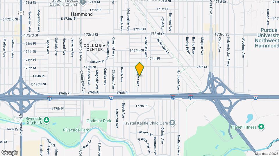 7537 Birch Ave Map and Location Details