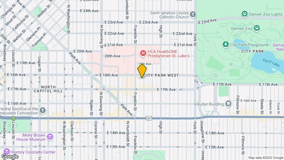 1759 N Gilpin St, Unit 104 Map and Location Details